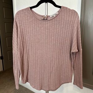 Green Envelope Ribbed Mauve Sweatshirt